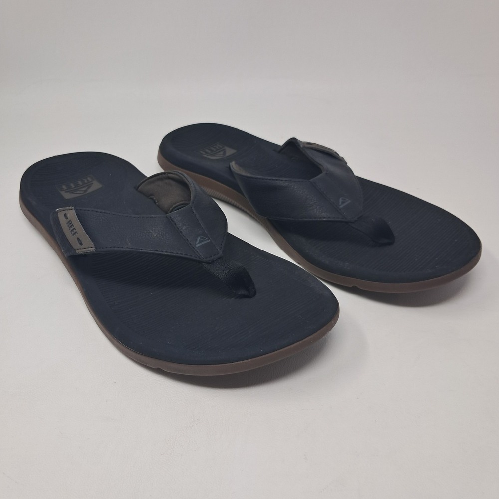 Reef Mens 13 Santa Ana Flip Flops Sandals Water Friendly Arch Support Thong Gray
